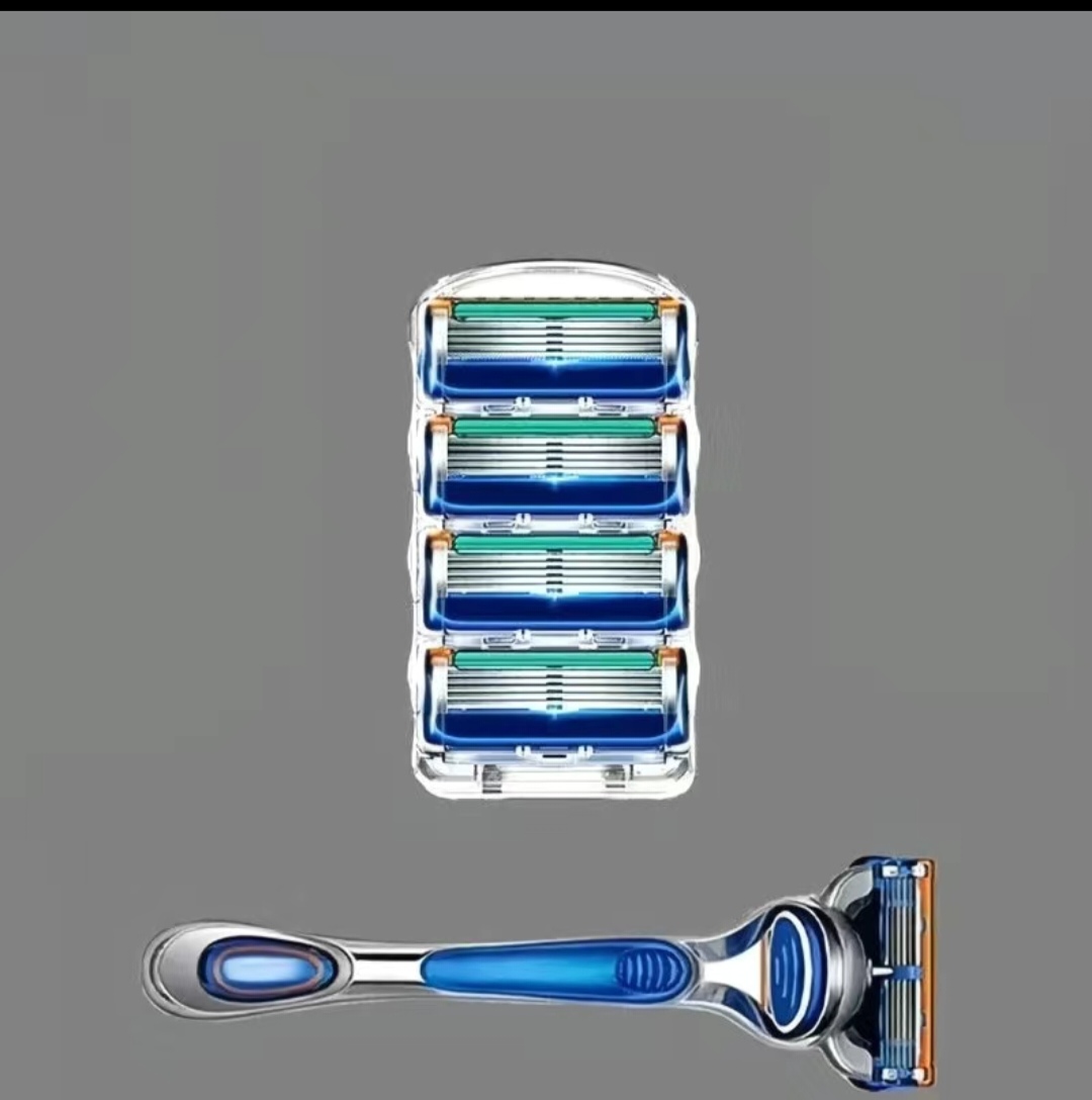 SS003: (1Tool+20Blades）Imported 5-layer universal Gillette manual razor head  （1刀架+20刀片）进口五层通用吉利剃须刀
