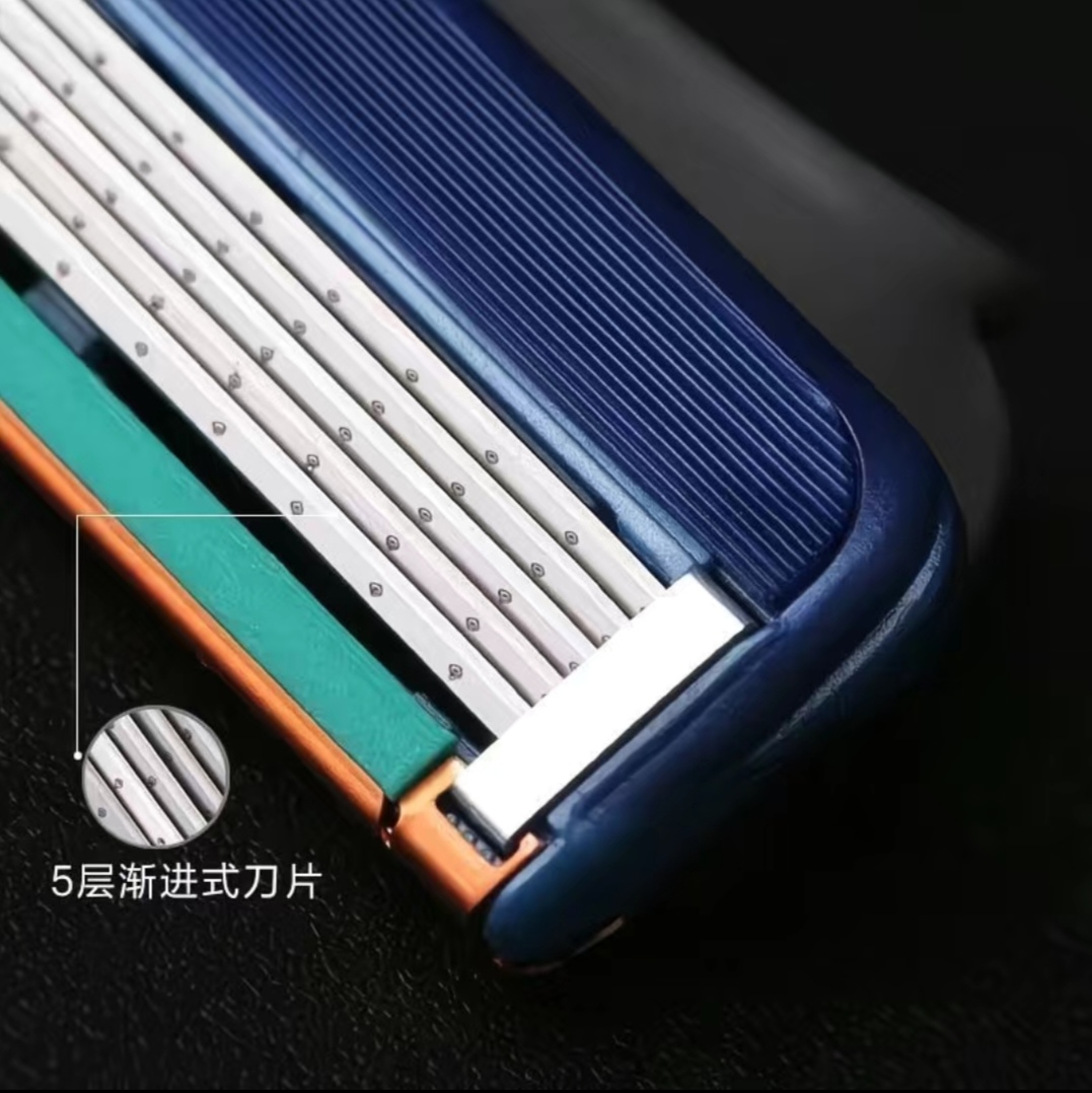 SS003: (1Tool+20Blades）Imported 5-layer universal Gillette manual razor head  （1刀架+20刀片）进口五层通用吉利剃须刀